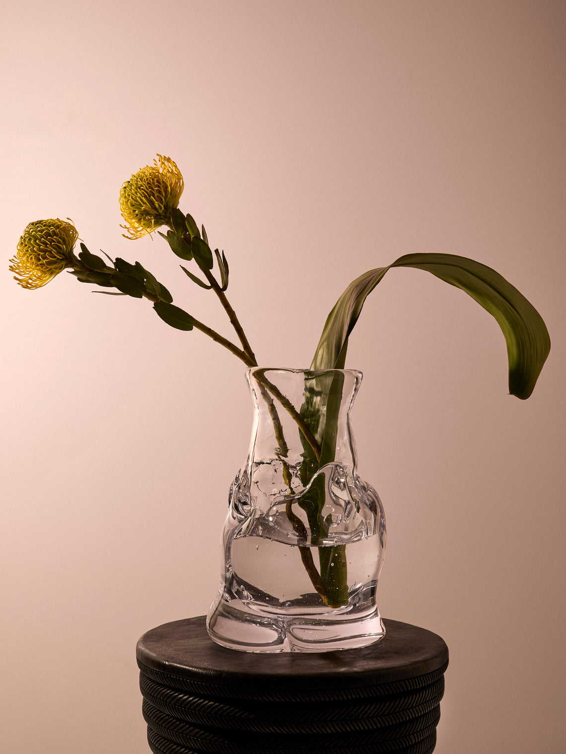 Hand-Blown Glass Vase (10.5in/27cm)