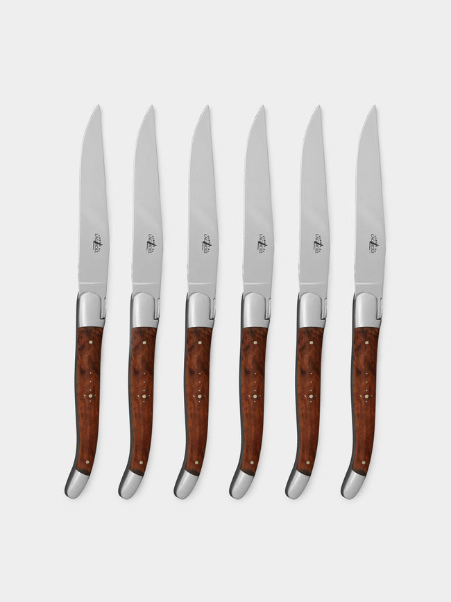 Thuya Wood Steak Knives (Set of 6 Pieces)