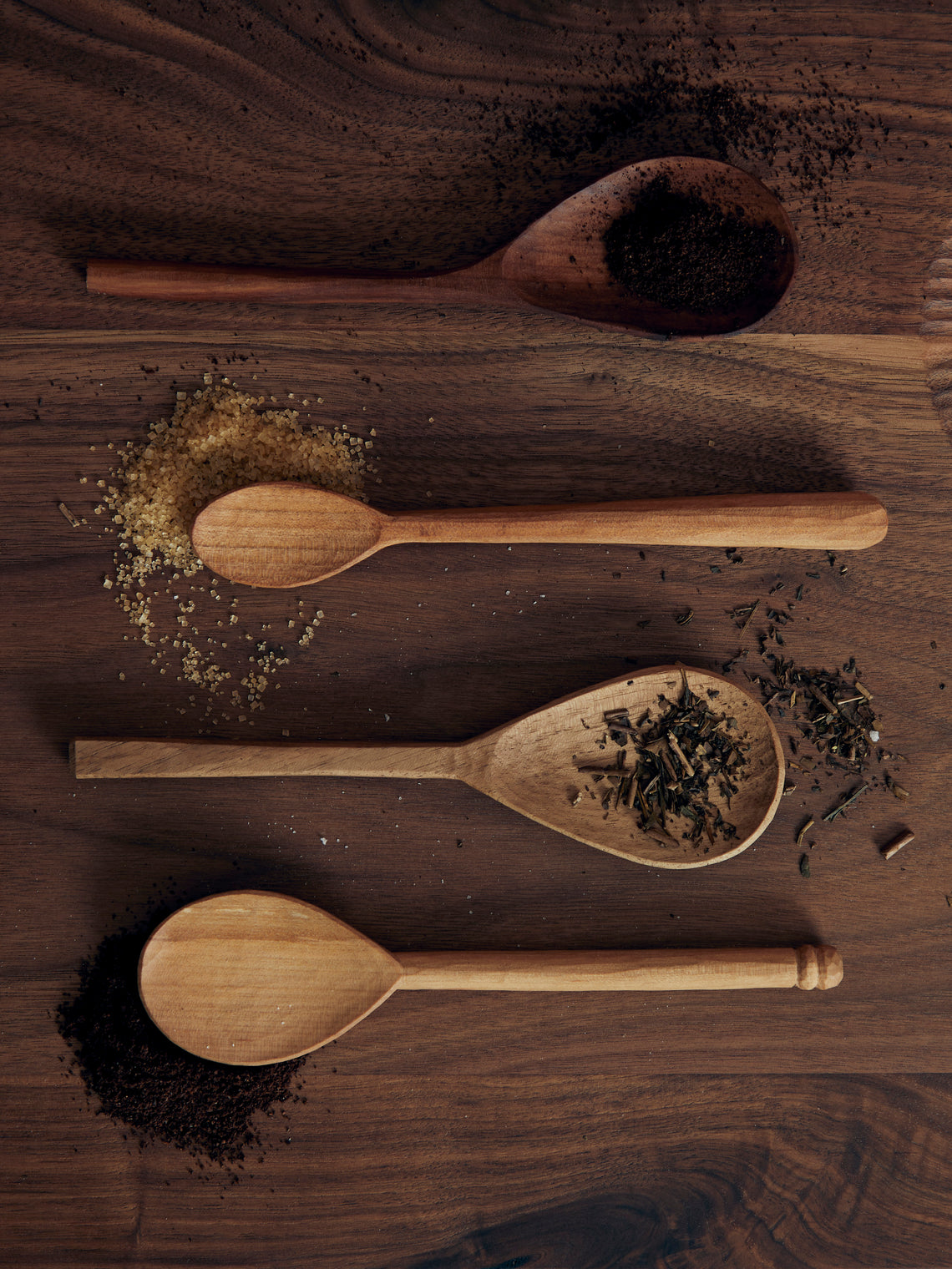 | Set of 4 | Oiled Cherry Wood Spoons