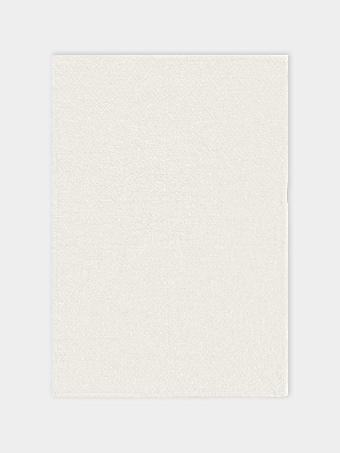 Volga Linen - Damask Linen Hand Towels (Set of 4) - Ivory - ABASK - 