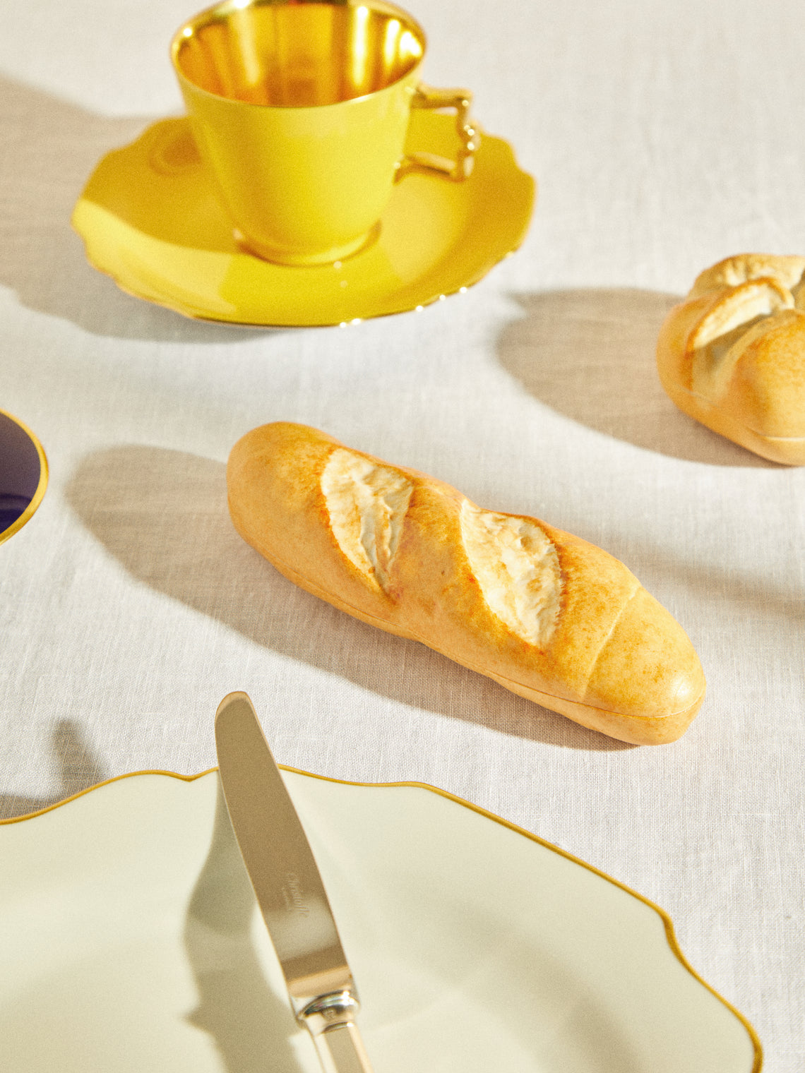 Hand-Painted Porcelain Baguette Dish