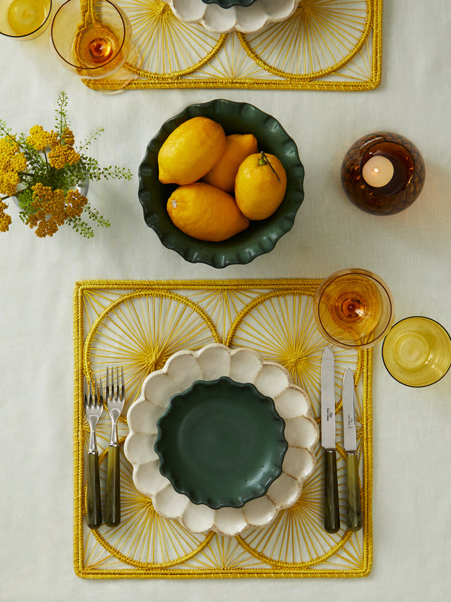 Artesanías del Atlántico - Spider Circles Handwoven Palm Placemats (Set of 4) -  - ABASK