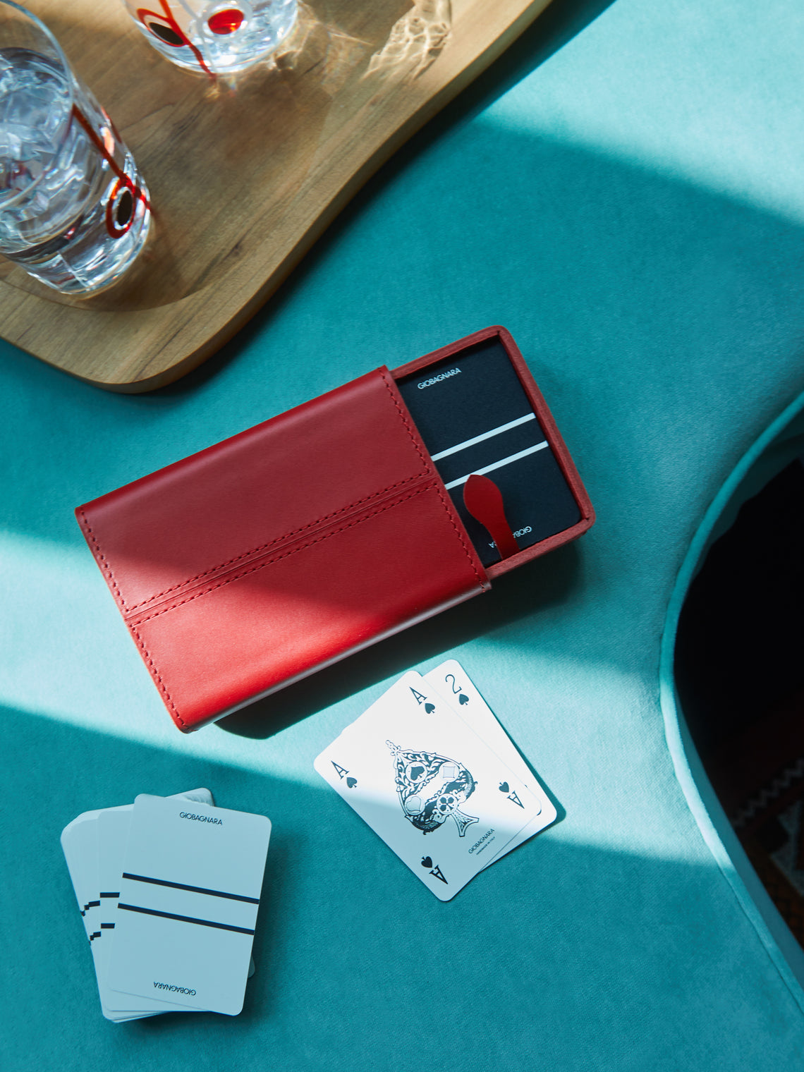 Rabitti 1969 - Etna Leather Playing Cards Set -  - ABASK
