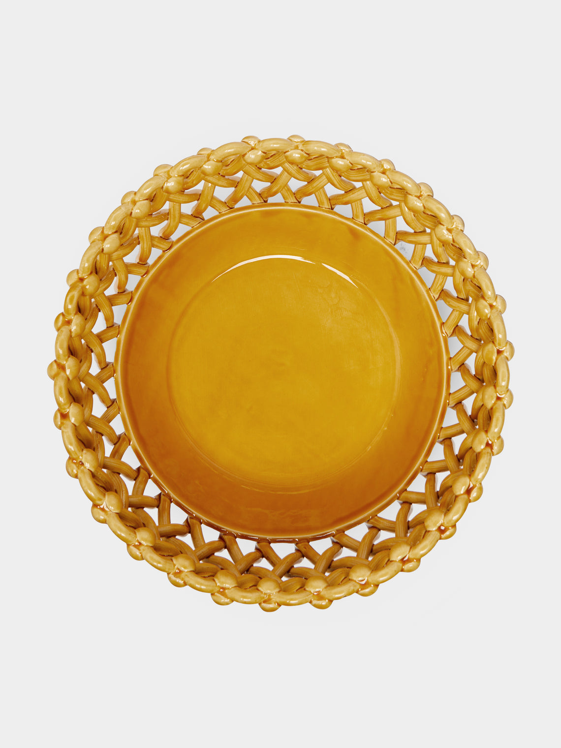 Maison Pichon Uzès - Hand-Glazed Ceramic Braided Serving Bowl -  - ABASK