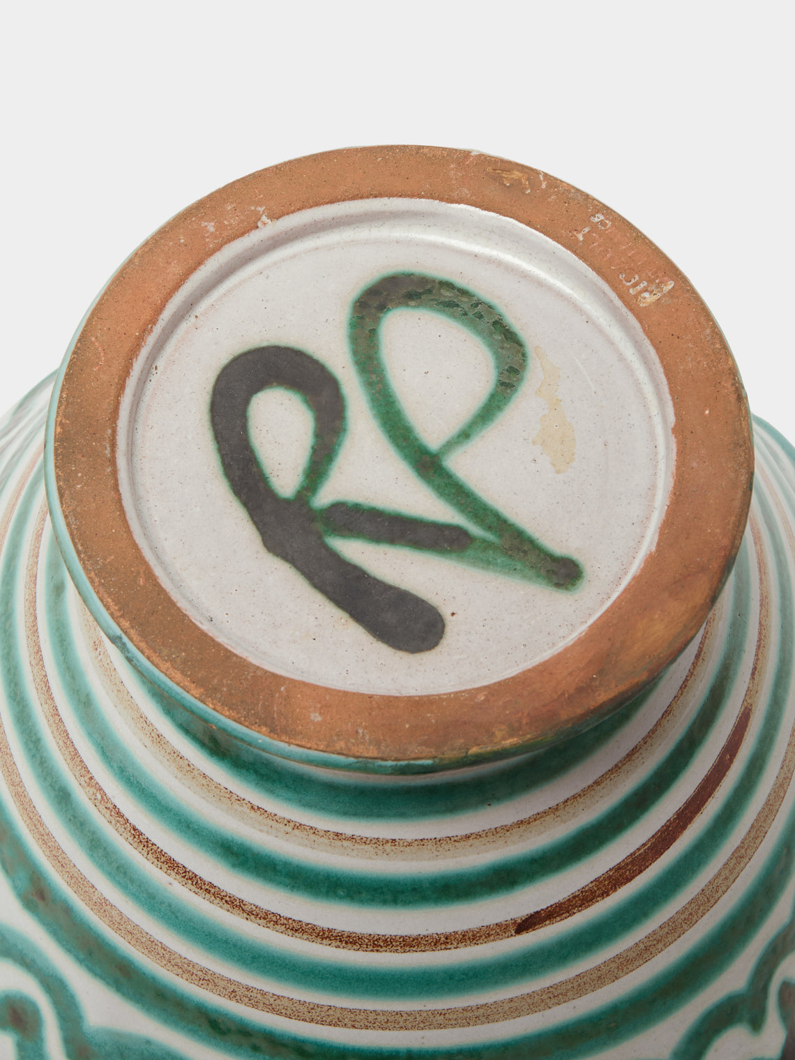 Antique and Vintage - 1950s Robert Picault Ceramic Salad Bowl - Green - ABASK