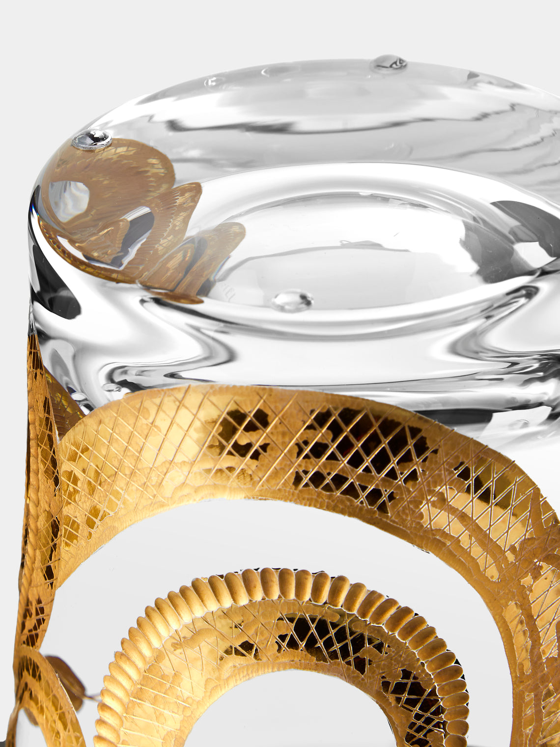 Artel - Cabinet of Curiosities Hand-Engraved Gilded Crystal Decanter - Gold - ABASK