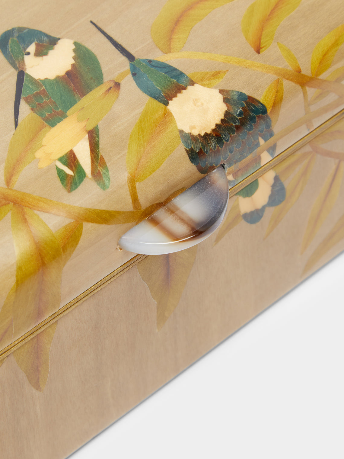 Silvia Furmanovich - Hummingbird Marquetry Wood Jewellery Box -  - ABASK