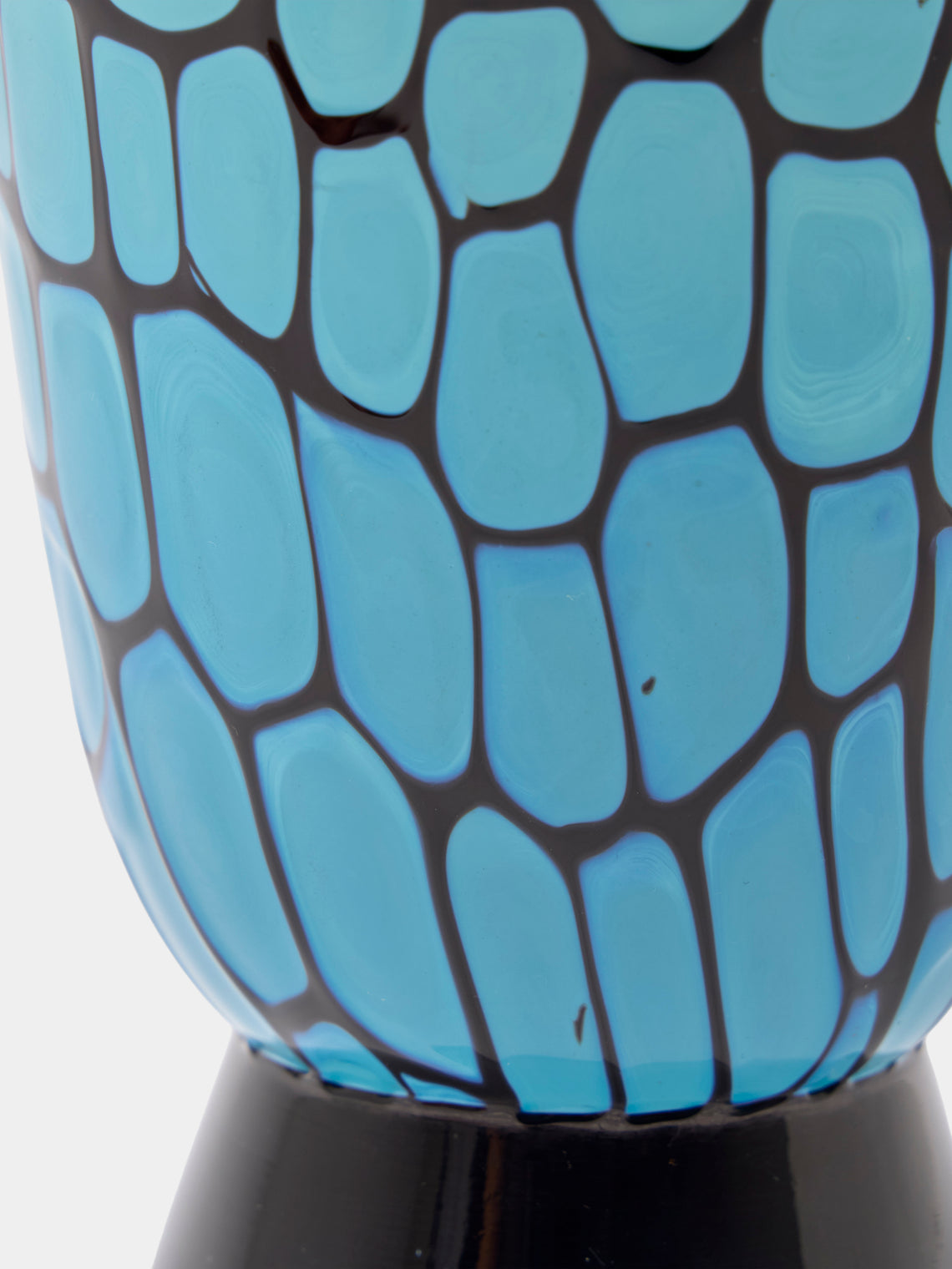 Antique and Vintage - 1960s Ercole Barovier Neo Murrine Murano Glass Vase (6.5in/17cm) - Blue - ABASK