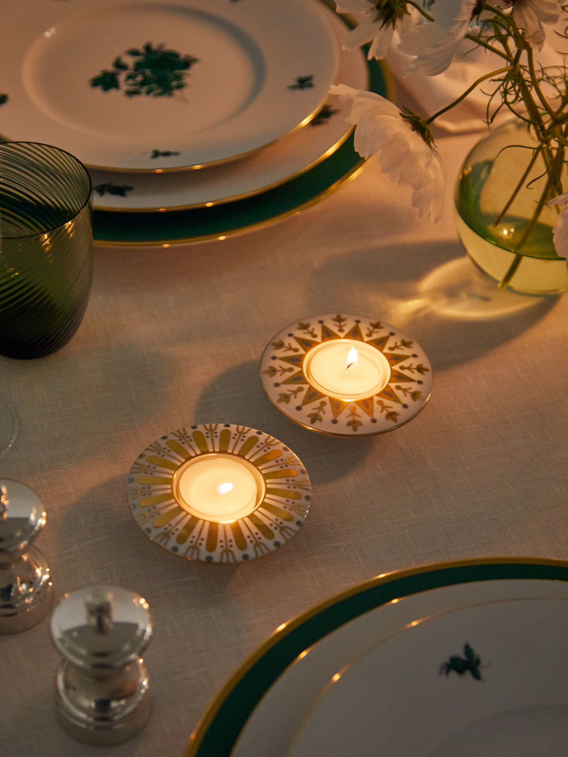 Augarten - Hand-Painted Porcelain Tealight Holder -  - ABASK