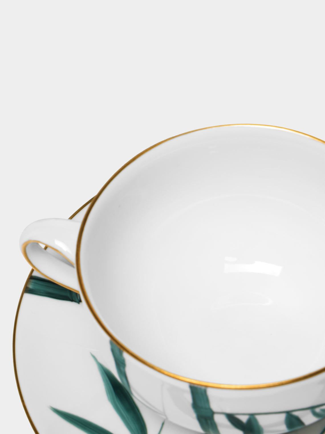 Marie Daage - Jardin d'Arashiyama Hand-Painted Porcelain Teacup and Saucer - White - ABASK