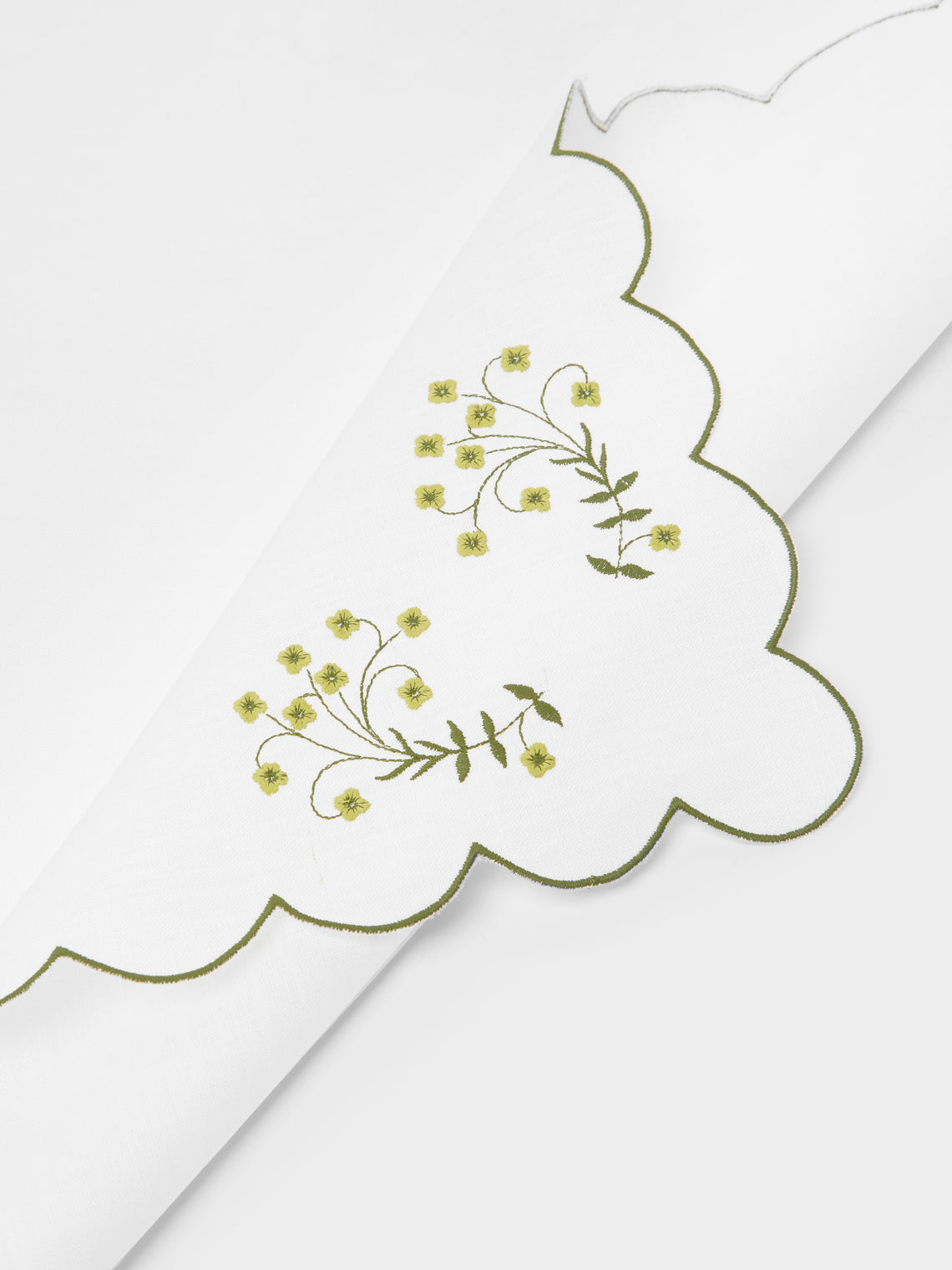 Los Encajeros - Spring Embroidered Linen Napkins (Set of 4) -  - ABASK
