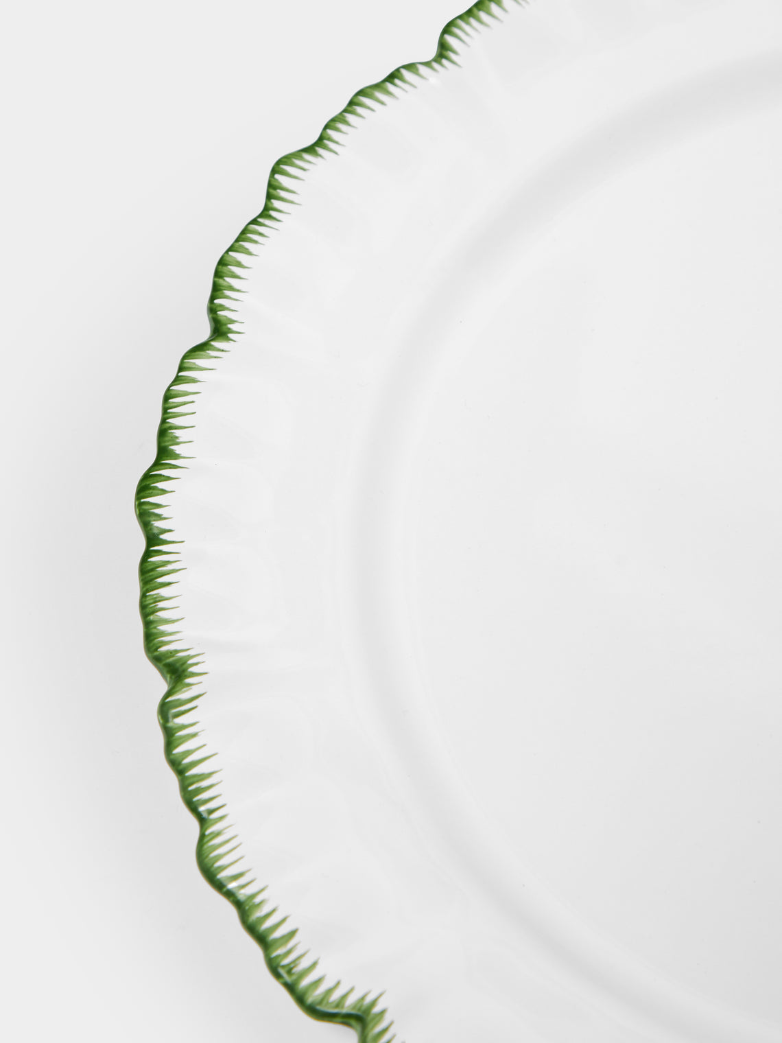 Atelier Soleil - Combed Edge Hand-Painted Ceramic Charger Plates (Set of 4) -  - ABASK