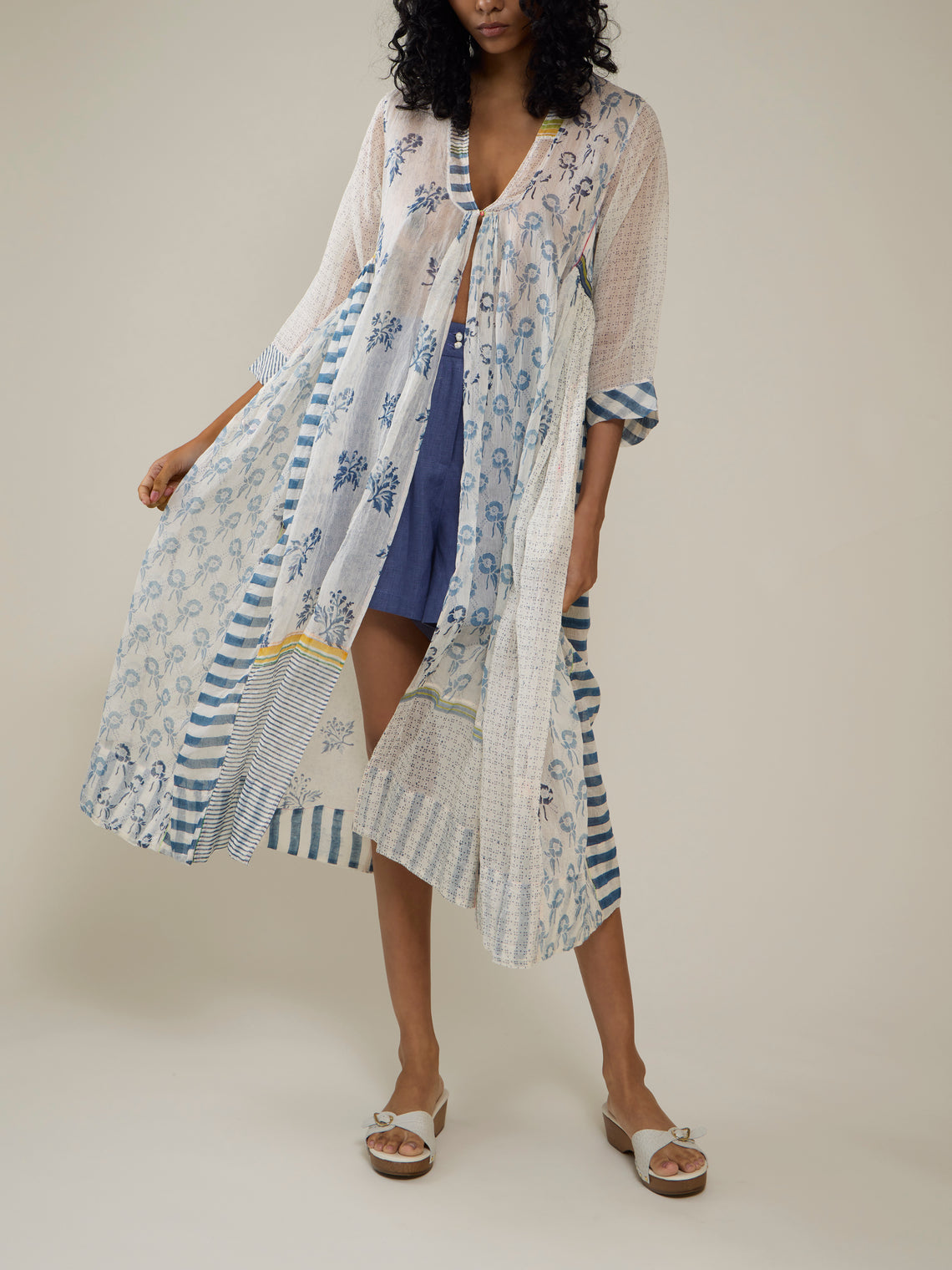 Injiri - Amber 84 Hand-Loomed Cotton and Silk Dress | Size: S - Multiple - ABASK