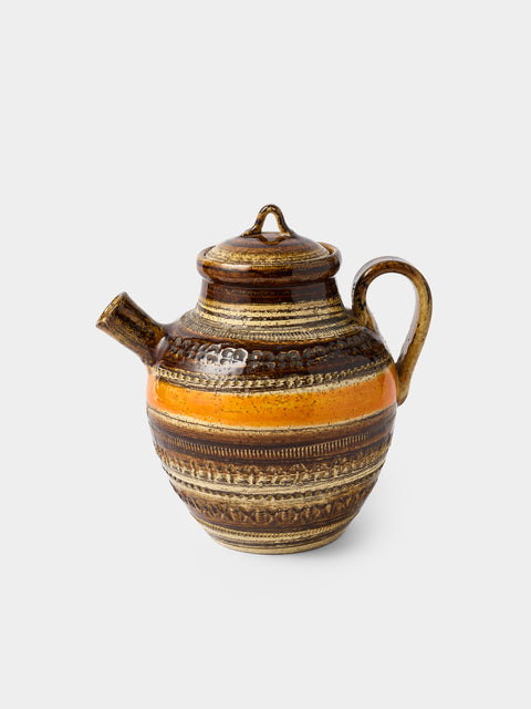 Antique and Vintage - 1970s Bitossi Ceramiche Sahara Ceramic Teapot - Brown - ABASK - 