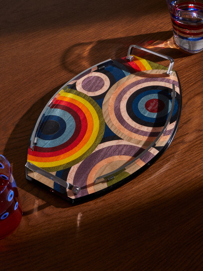 Mastellone Giuseppe - Wood Inlay Tray (12.5in/32cm) - Multiple - ABASK