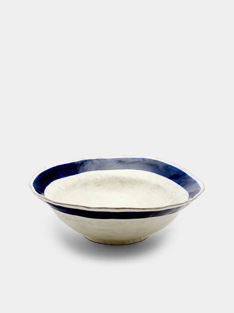 Yon Ho Kyung - Stripe Buncheong Ramen Bowl - White - ABASK - 