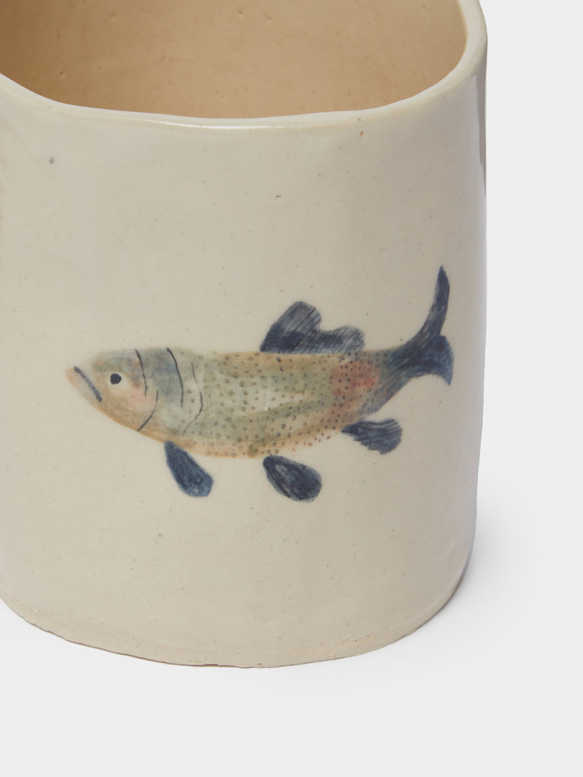 Liz Rowland - Fish Hand-Painted Ceramic Mug -  - ABASK