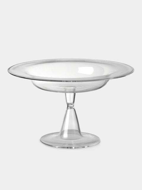 Alya Tannous - Simple Hand-Blown Glass Medium Dessert Bowl - Clear - ABASK - 