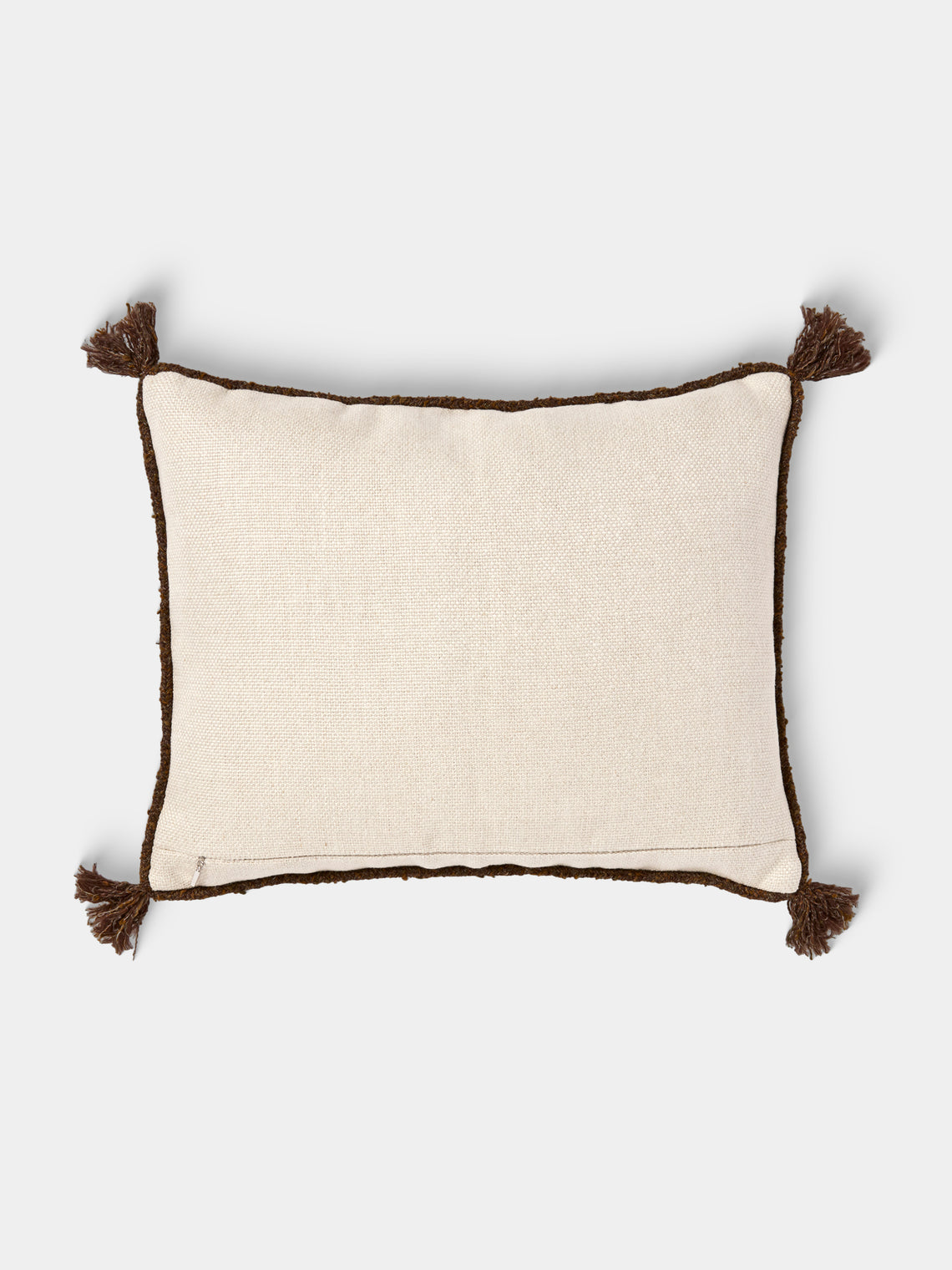 de Le Cuona - Cape Linen Braided-Cord Cushion (19.5in/50cm) - Cream - ABASK