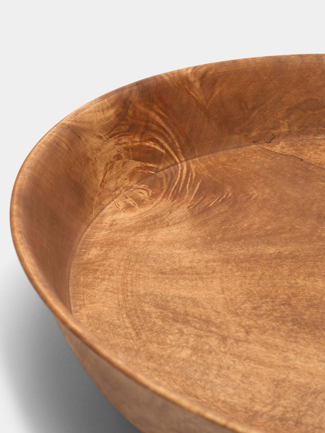 Abigail Castaneda - Wood Rolled-Edge Salad Bowl - Brown - ABASK