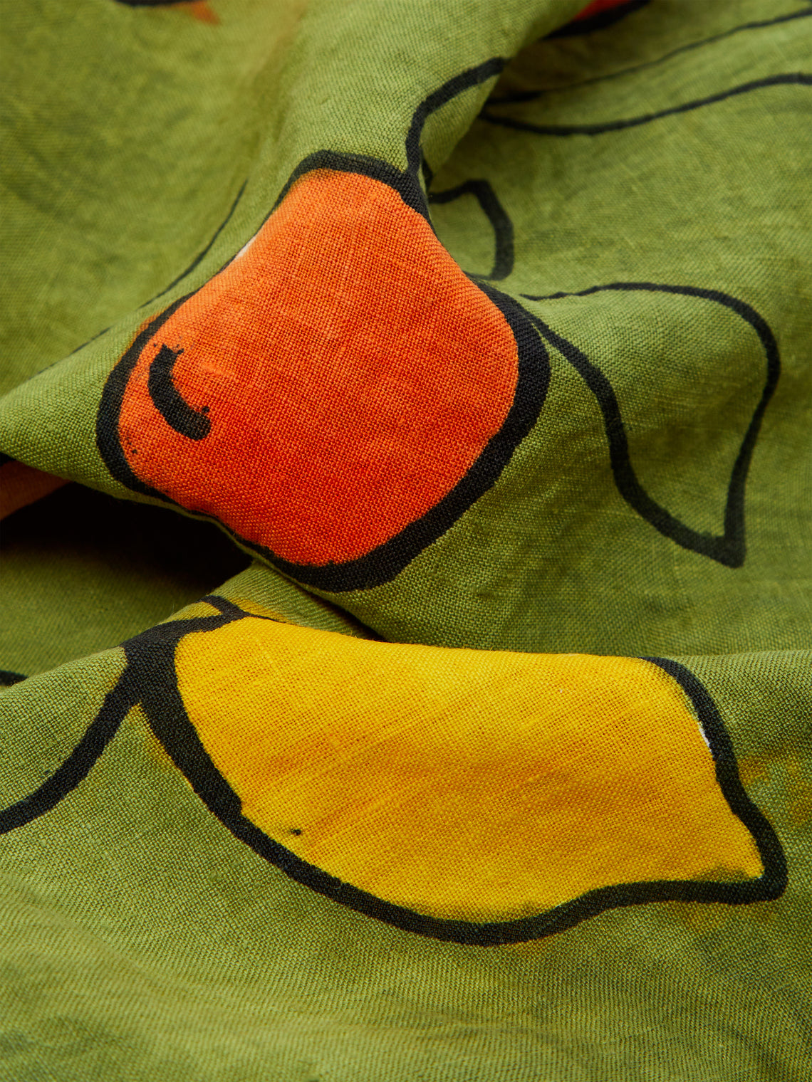 Stamperia Bertozzi - Lemons & Oranges Hand-Painted Linen Tea Towels (Set of 2) -  - ABASK