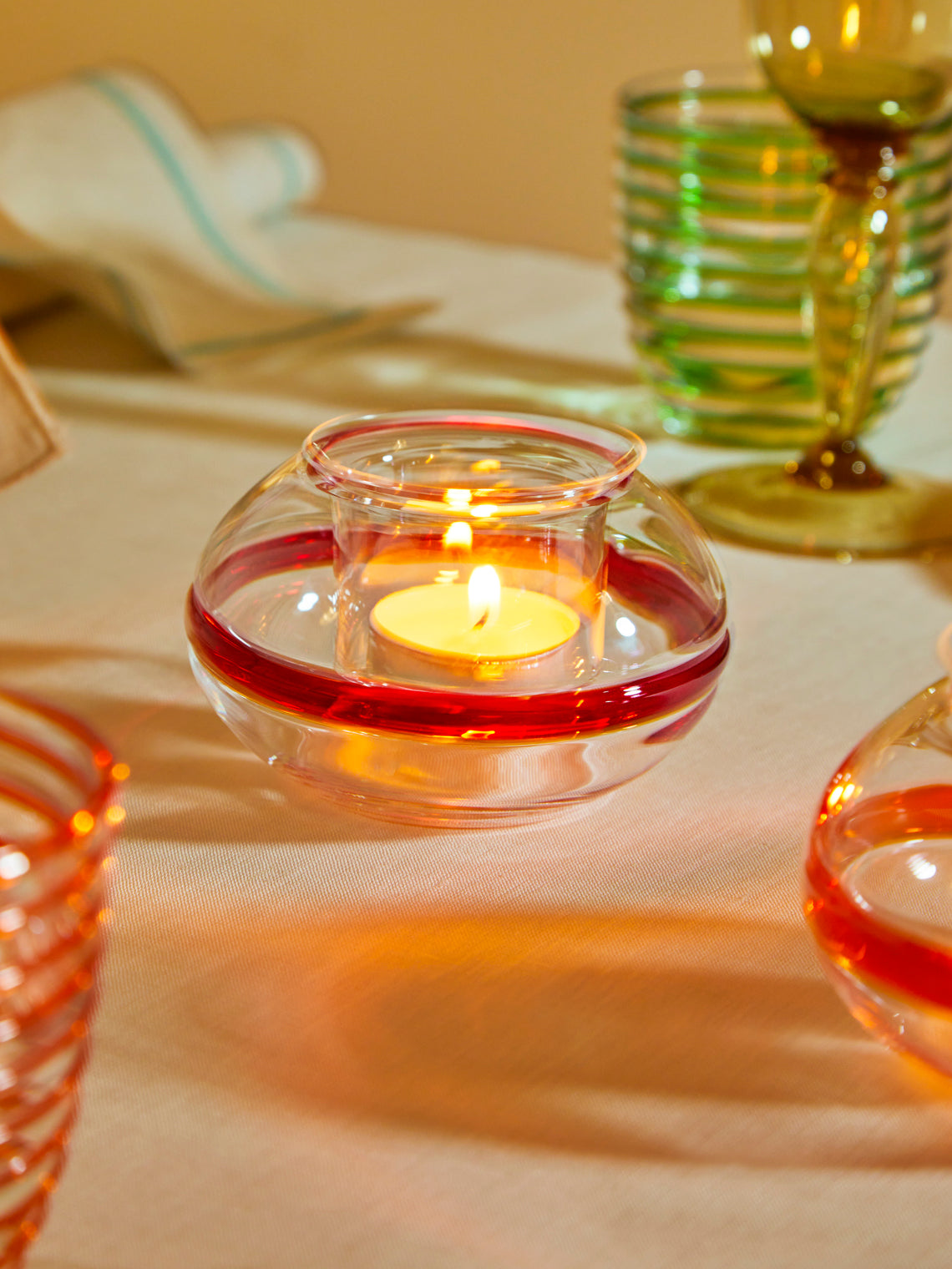 Carlo Moretti - Hand-Blown Murano Glass Tealight Holder -  - ABASK