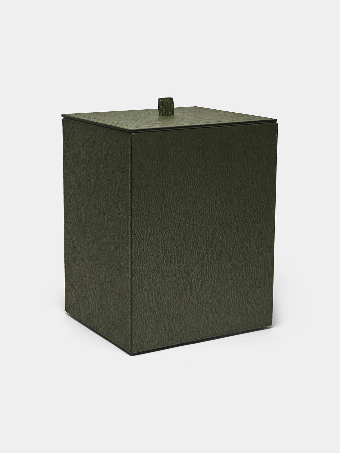 Giobagnara - Walter Leather Wastepaper Bin - Green - ABASK