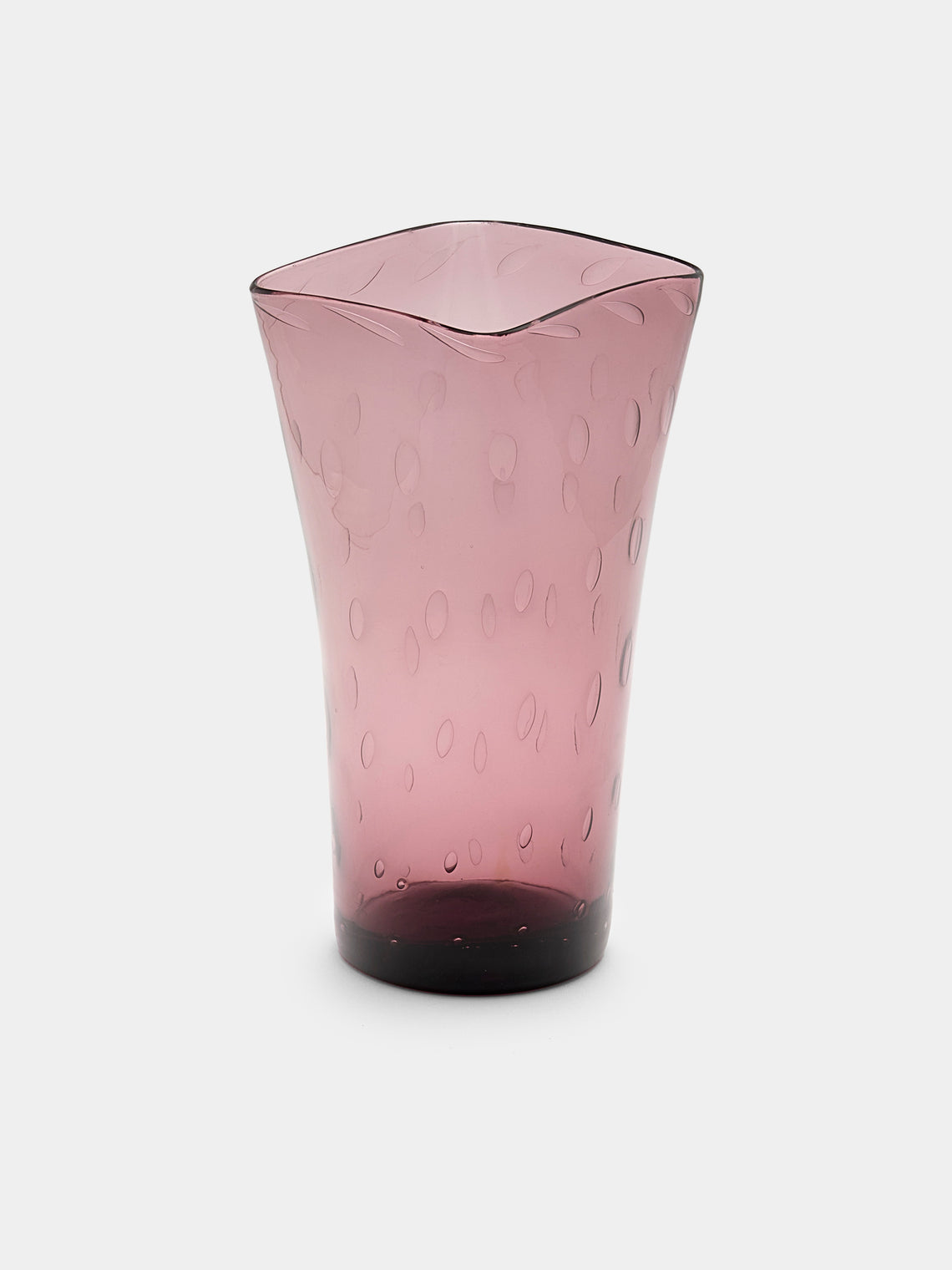 Antique and Vintage - 1920s Cappellini Glass Vase - Pink - ABASK - 