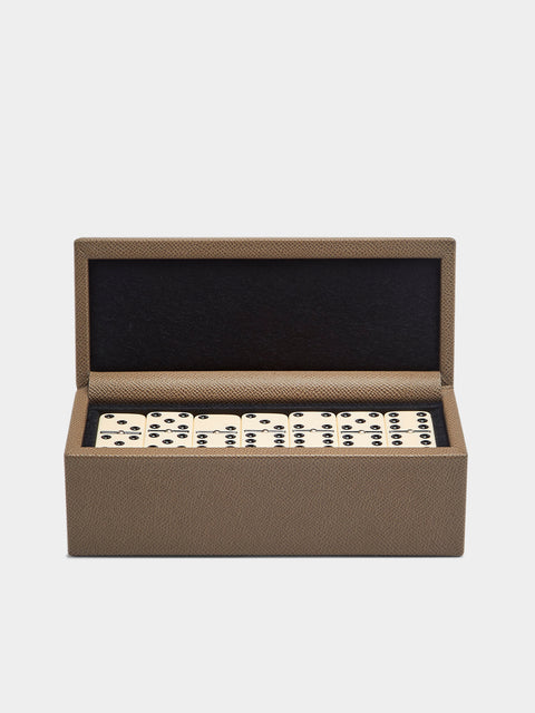 Geoffrey Parker - Leather Dominoes Set - Brown - ABASK