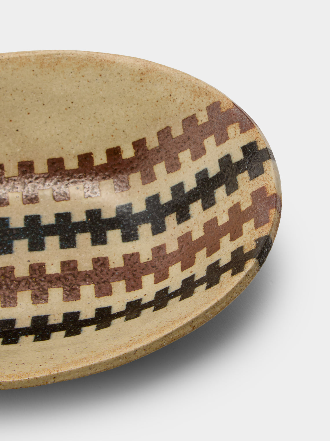 Makidani-gama - No. 1 Nerikomi Ceramic Medium Oval Bowls (Set of 5) - Multiple - ABASK
