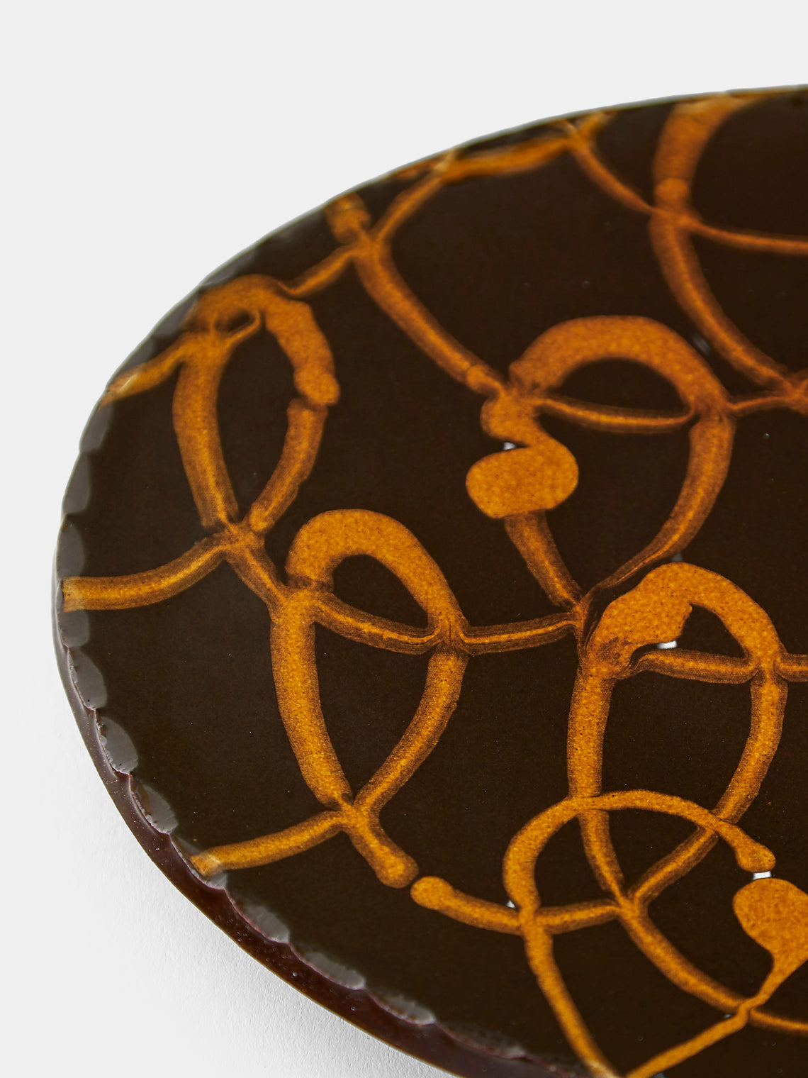 Aono Pottery - Slipware Oval Dish - Brown - ABASK