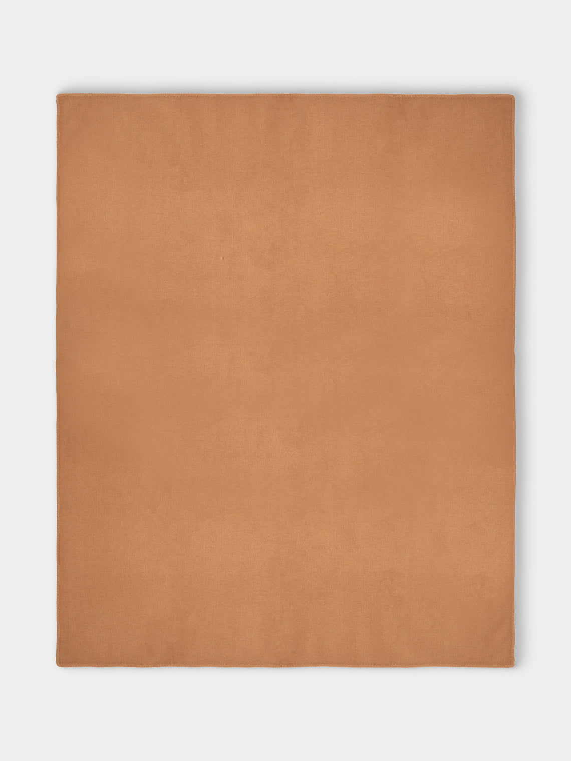 Denis Colomb - Gobi Stitched-Edge Camel Wool King-Size Blanket (110in/2.8m) - Brown - ABASK - 