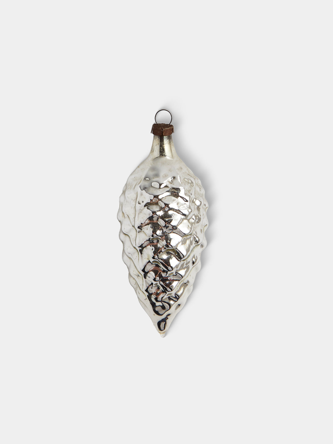 Antique and Vintage - Early-20th-Century Pinecones Glass Baubles (Set of 12) - Silver - ABASK