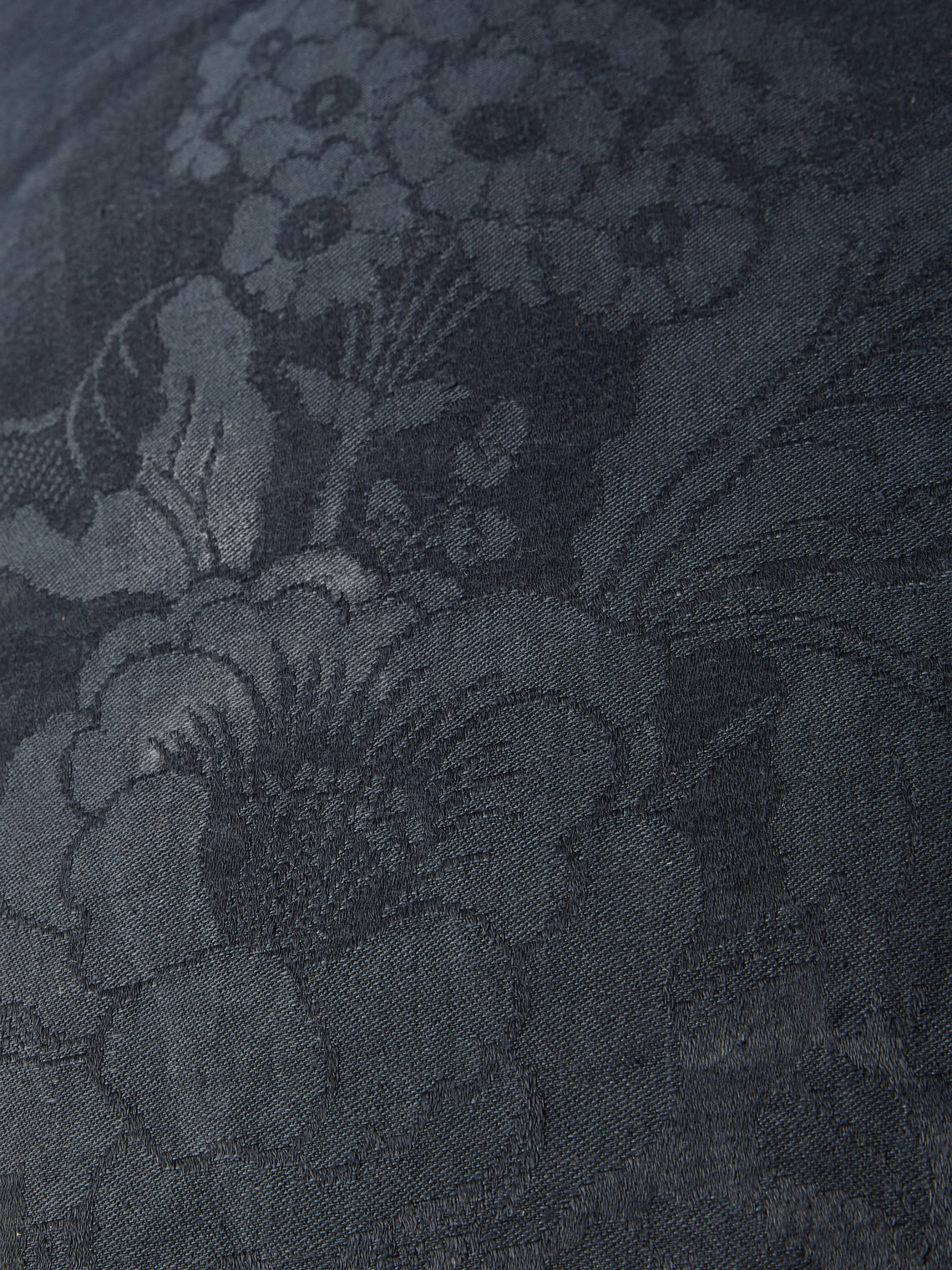 By Walid - 1930s Needlepoint Wool, Linen and Damask Cushion (27.5in/70cm) - Multiple - ABASK