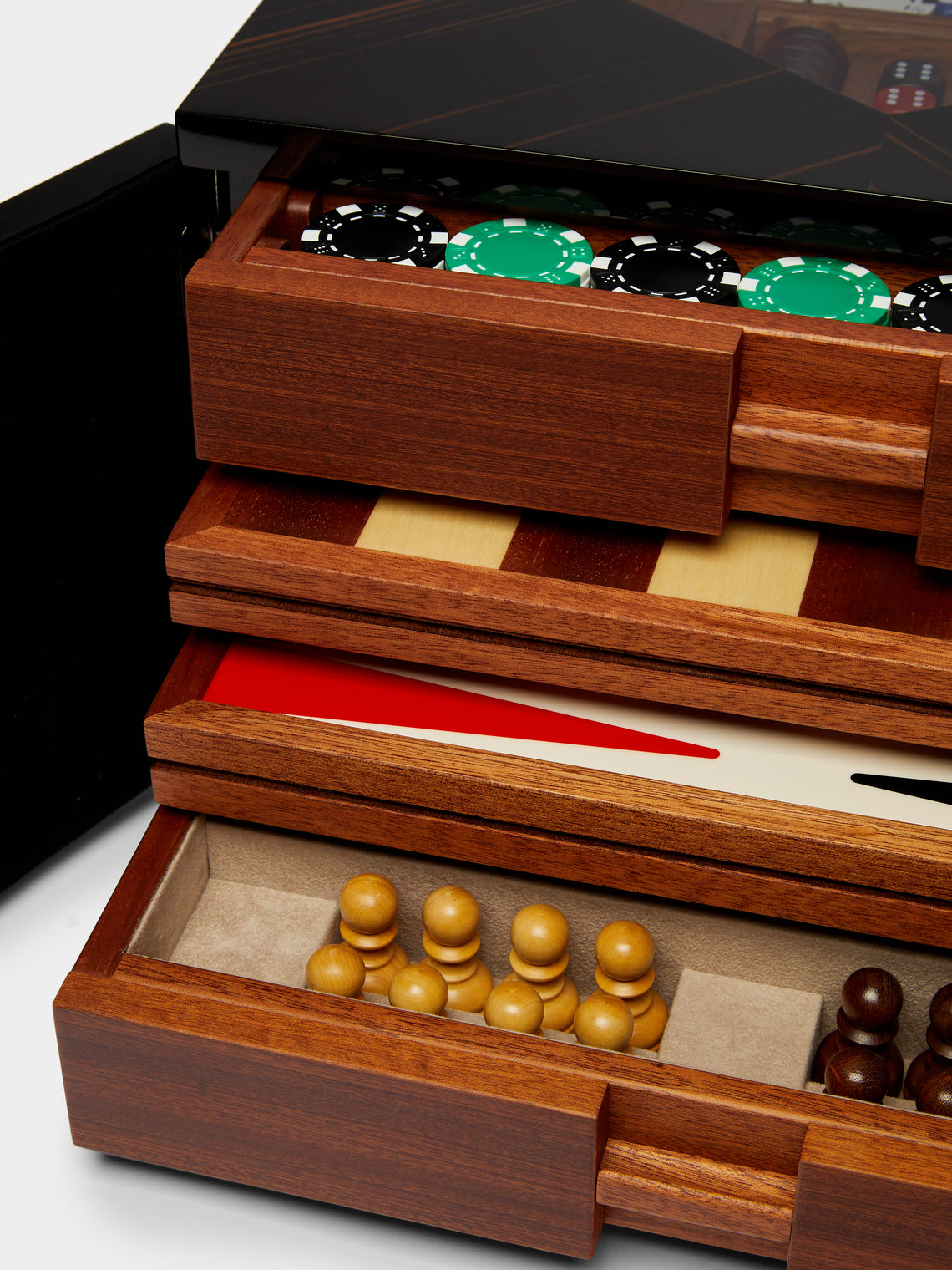 Agresti - Ebony Backgammon, Chess, Checkers and Poker Compendium -  - ABASK
