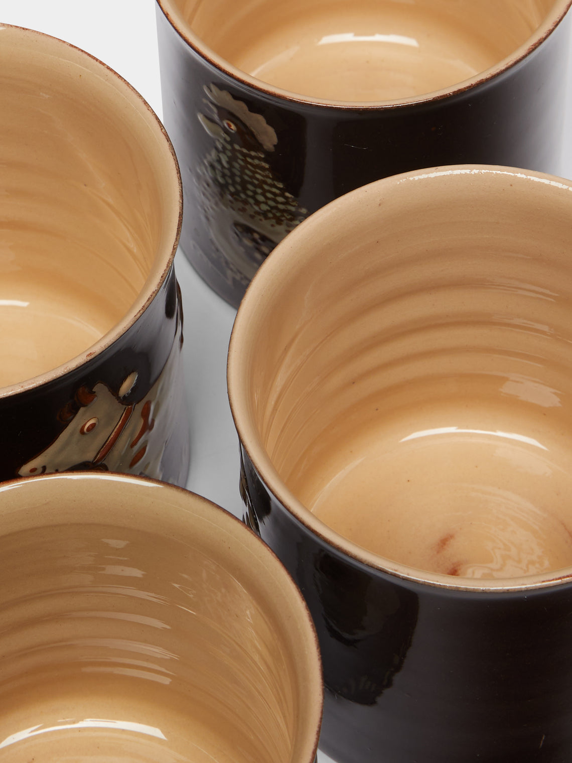 Poterie d’Évires - Animals Hand-Painted Ceramic Mugs (Set of 4) -  - ABASK