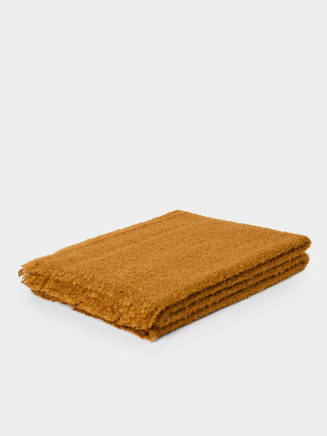 Brun de Vian-Tiran - Cirrus Handwoven Mohair Throw (71in/1.8m) - Yellow - ABASK