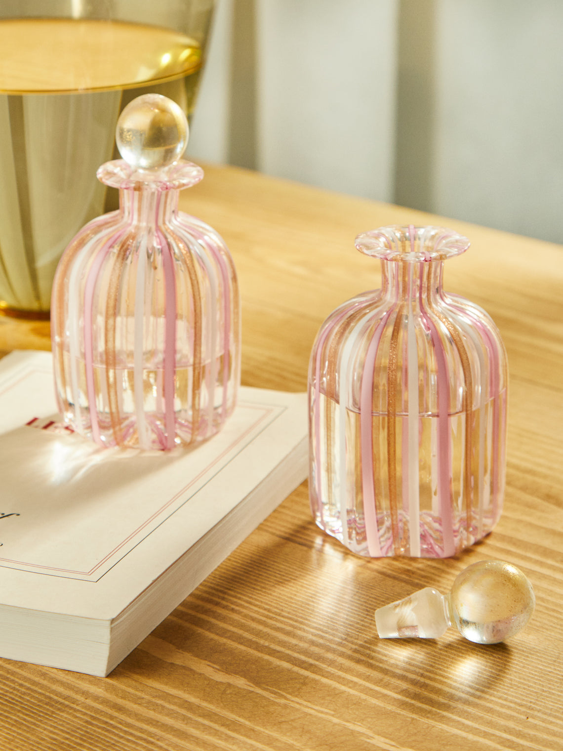 Antique and Vintage - Early 20th Century Murano Ribbon Perfume Bottles (Set of 2) -  - ABASK