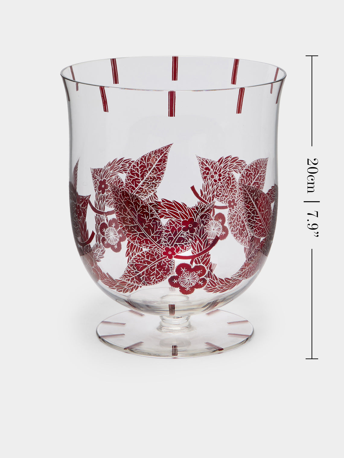 Antique and Vintage - 1930s Crystal and Ruby Enamel Vase -  - ABASK