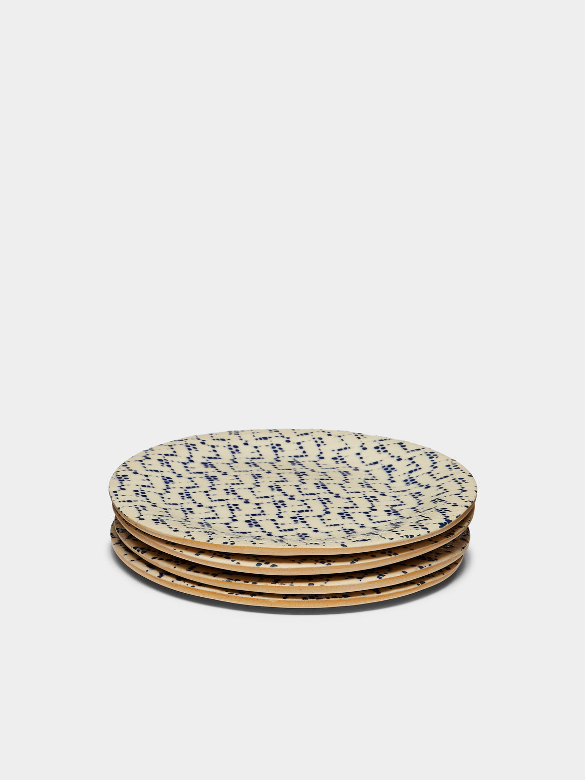 Terrafirma Ceramics - Hand-Printed Ceramic Dessert Plates (Set of 4) -  - ABASK