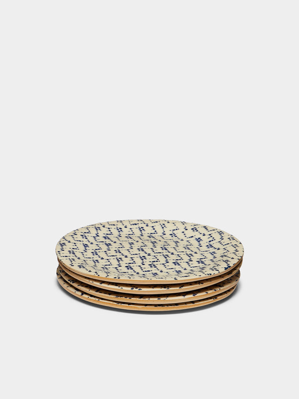 Terrafirma Ceramics - Hand-Printed Ceramic Dessert Plates (Set of 4) -  - ABASK