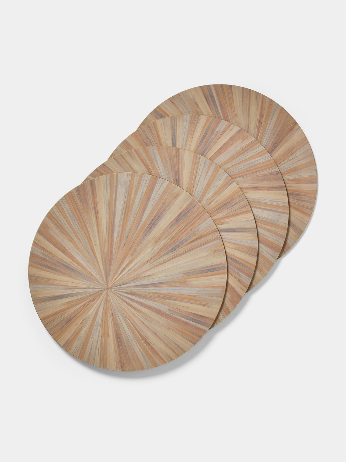 HestiaLiving - Soleil Wood Placemats (Set of 4) - Gray - ABASK