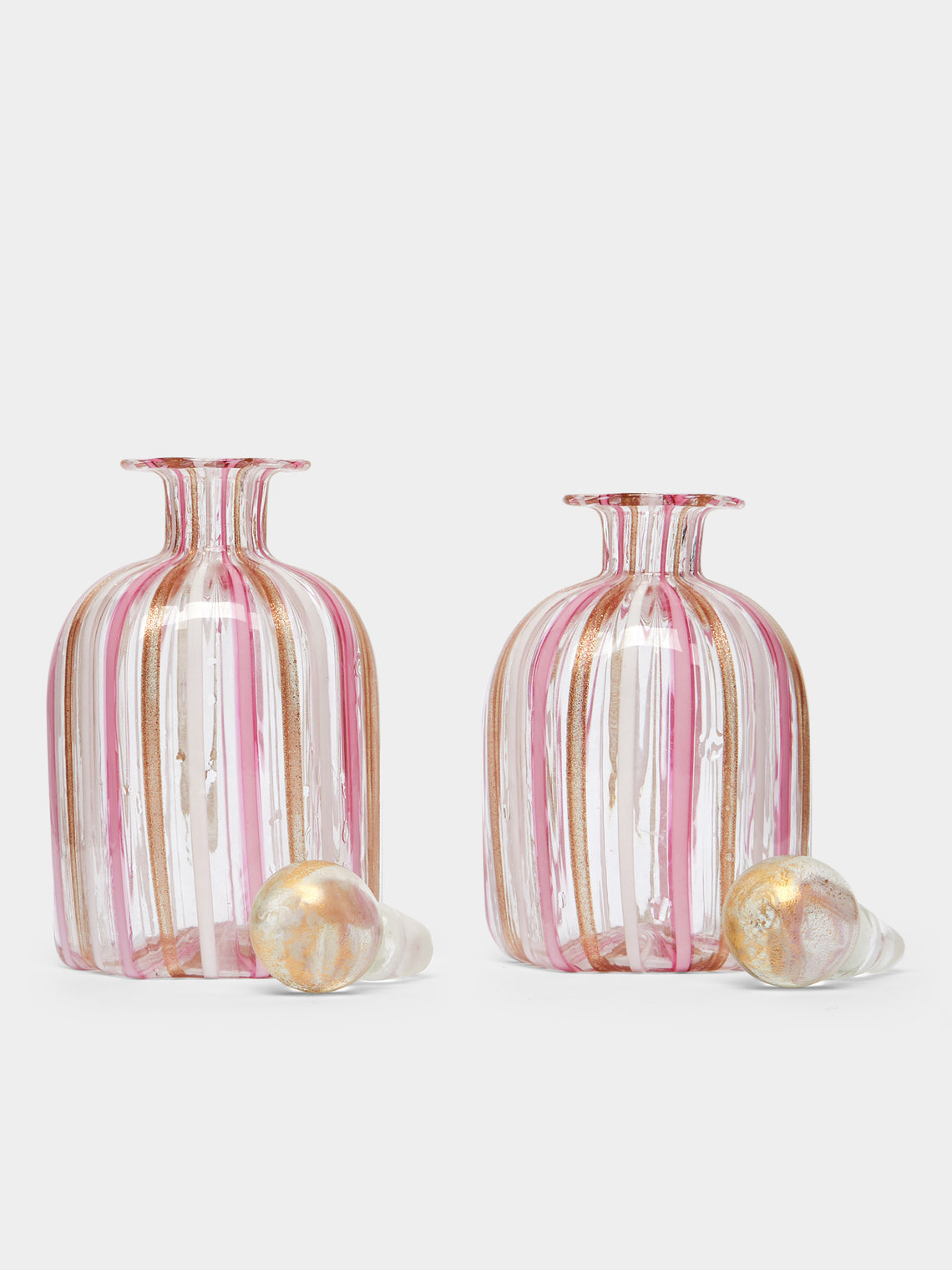 Antique and Vintage - Early 20th Century Murano Ribbon Perfume Bottles (Set of 2) -  - ABASK