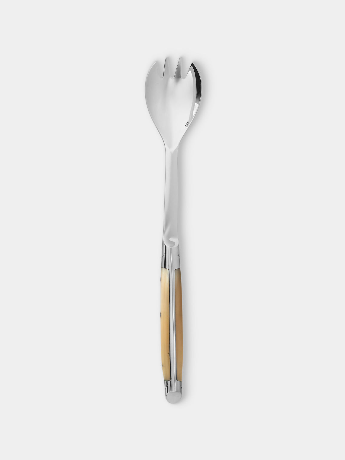 Goyon-Chazeau - Le Thiers Prestige Flammée Blonde Horn Salad Servers (Set of 2) - Brown - ABASK