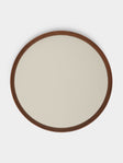 Giobagnara x Poltrona Frau - Walnut and Leather Round Tray (16.5in/42cm) - Beige - ABASK - 