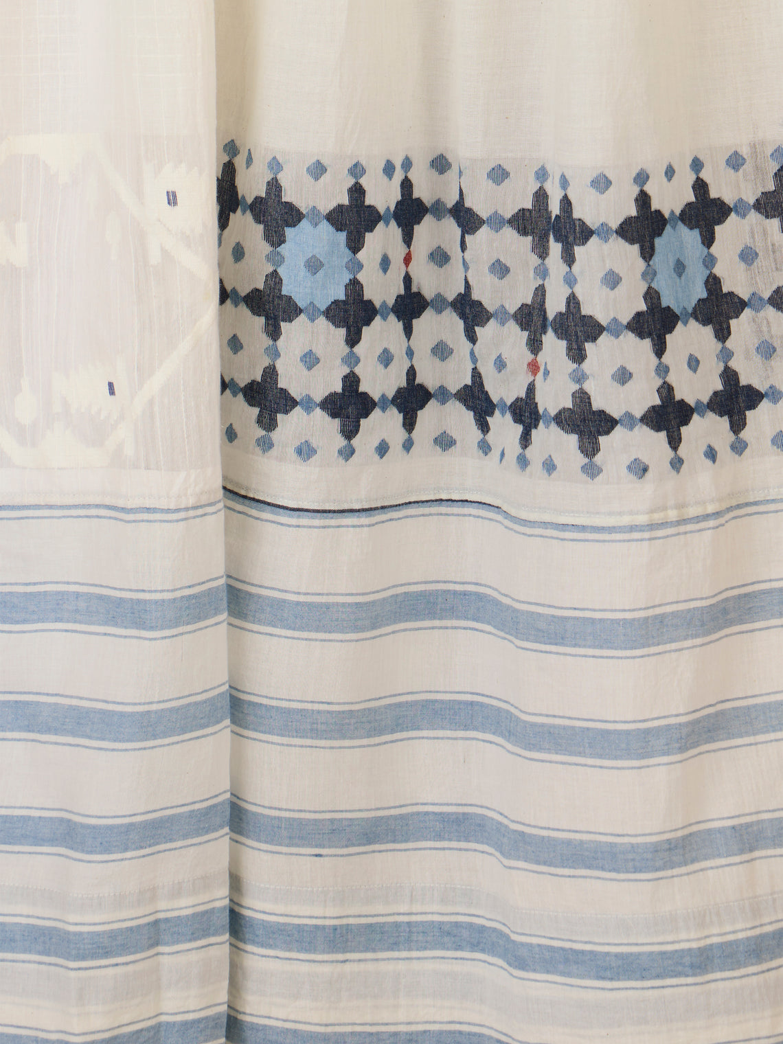 Injiri - Amber 30 Hand-Loomed Cotton Dress | Size: S - White - ABASK