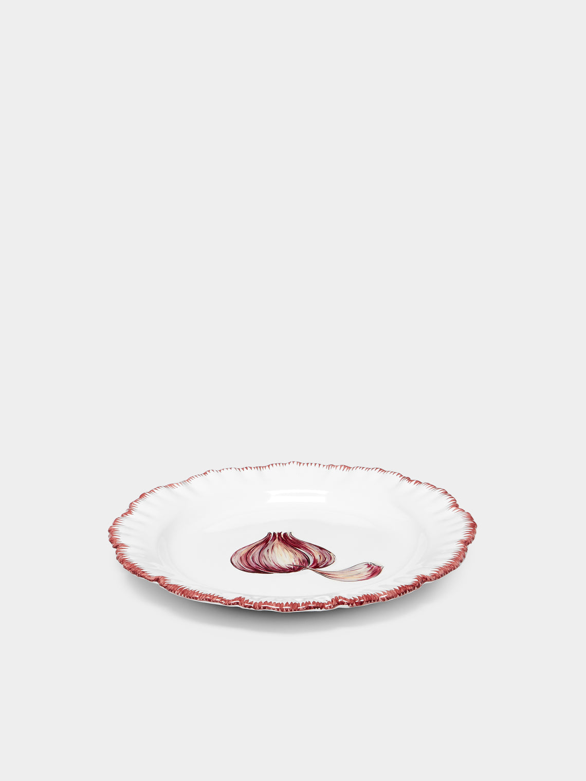 Atelier Soleil - Vegetable Garden Garlic Hand-Painted Ceramic Side Plate -  - ABASK