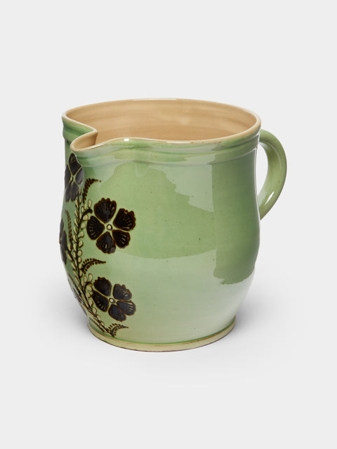 Poterie d’Évires - Flowers Hand-Painted Ceramic Rounded Jug -  - ABASK - 
