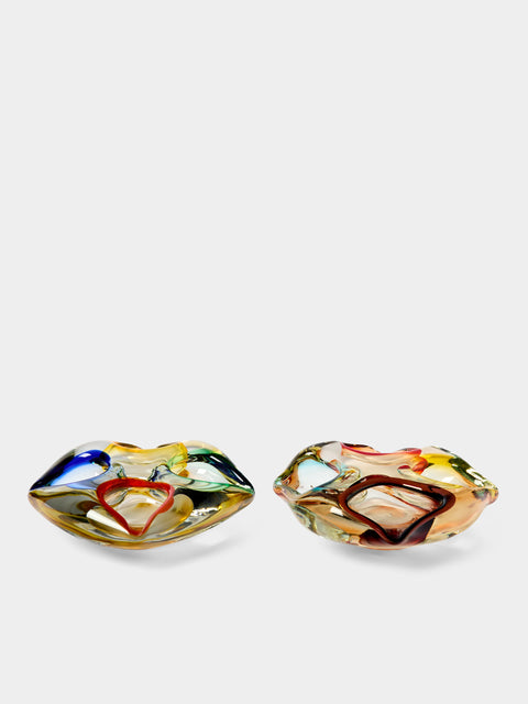 Antique and Vintage - Mid-Century Crystal Ashtrays (Set of 2) - Multiple - ABASK - 