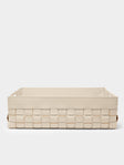 Riviere - Barcelona Water-Resistant Leather Large Towel Basket - Cream - ABASK - 